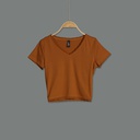 XH213227 V Neck Crop Top