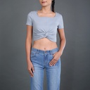 GH23364 Square Neck Crop Top Lady