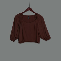 [XH213289] XH213289 Puff Sleeve Top Lady