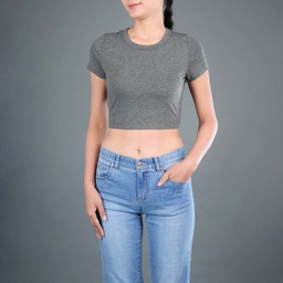 [GT23369] GT23369 Crop Top Lady